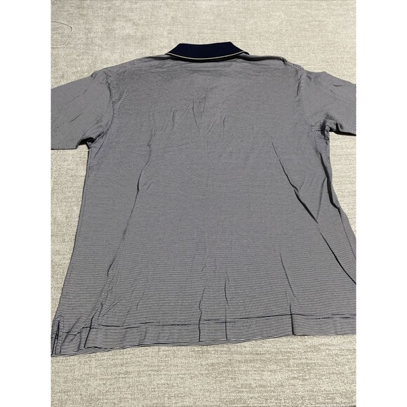 Nautica Shirts Men's XL Grey Polo Collared Short Sleeve Stripes - Picture 11 of 15